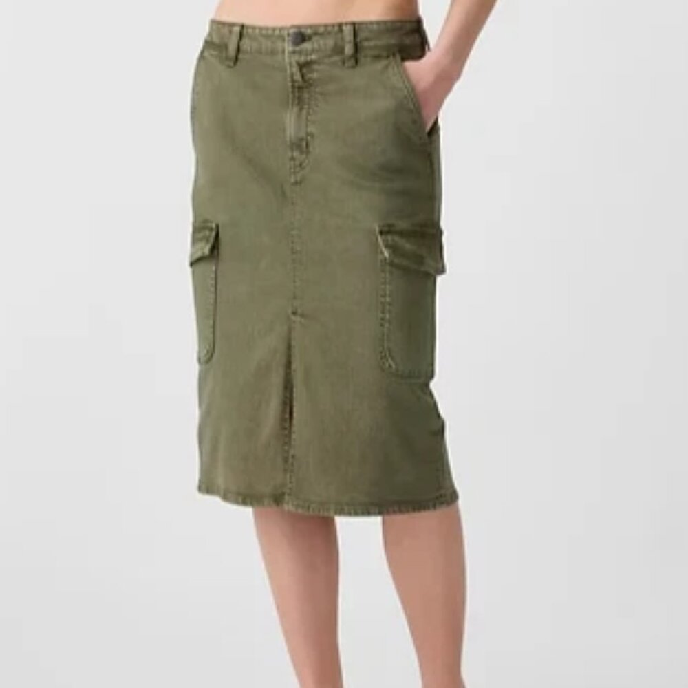 GAP Denim Olive Midi Pencil Skirt/NWT/Size 6/28